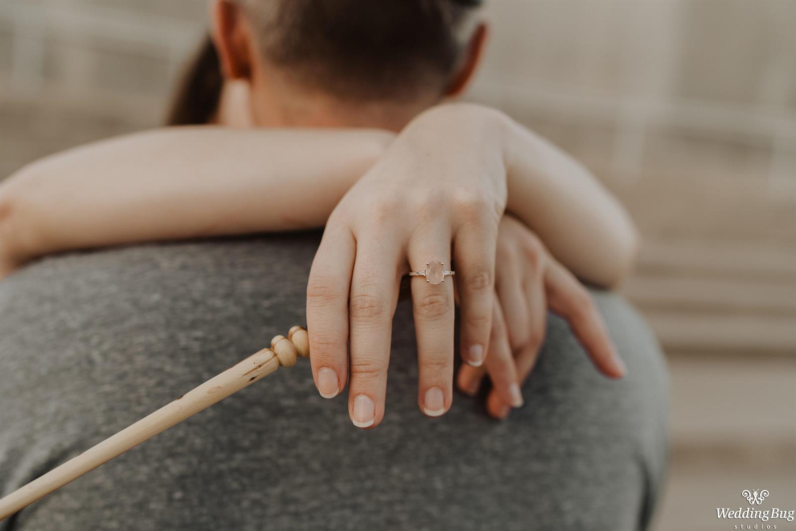 Engagement Ring Closeup Photo